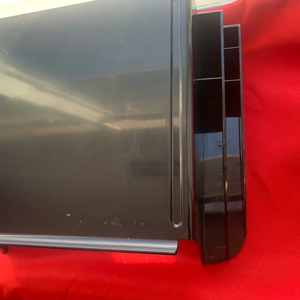 Plastic Office Home Stand with Pen & Note Pad Slots, Black color, EUC